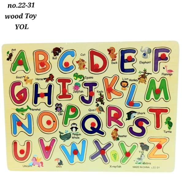 Wooden alphabet board yol