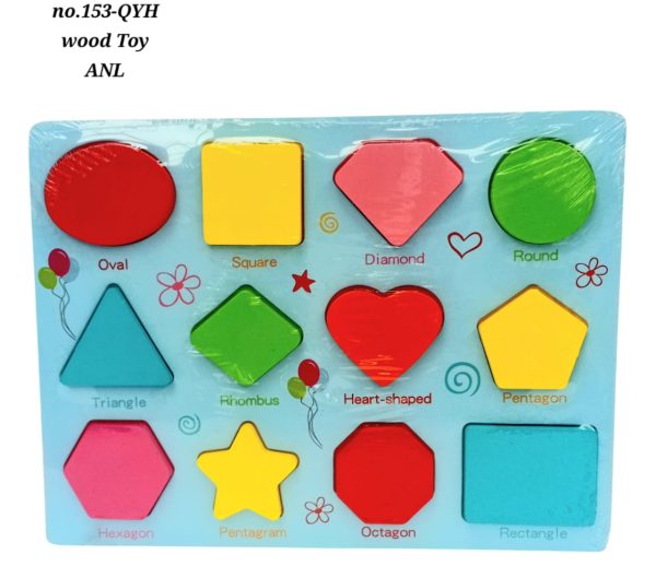 Wooden shapes board anl