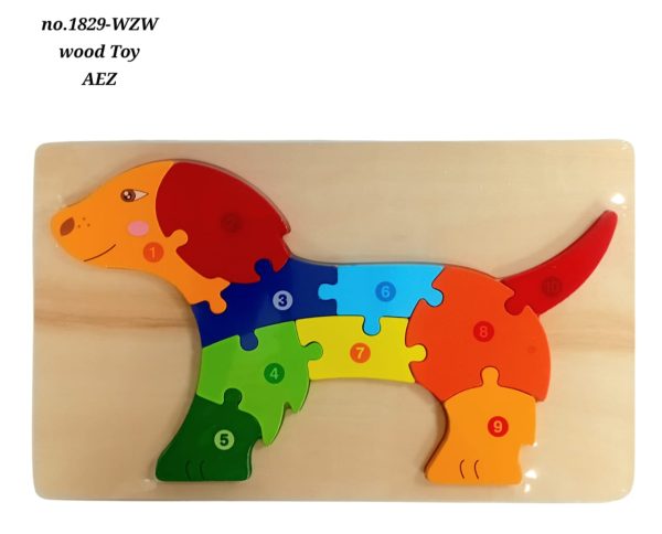 Dog wooden puzzle aez
