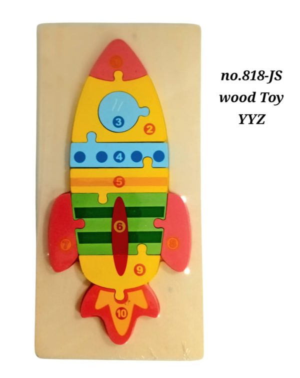 Wooden rocket puzzle yyz