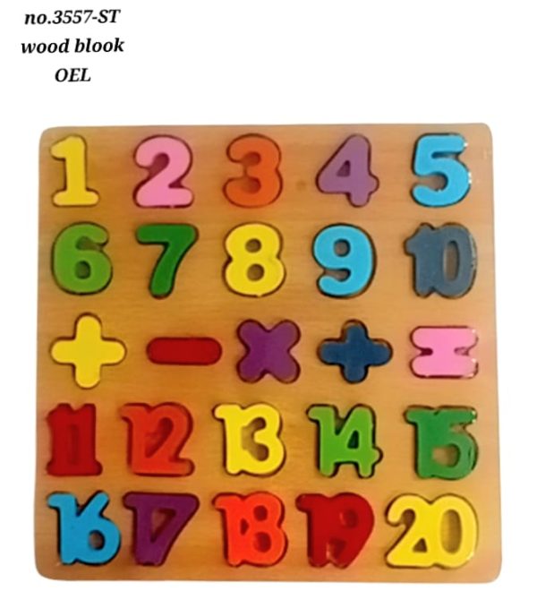 Wooden number puzzle oel