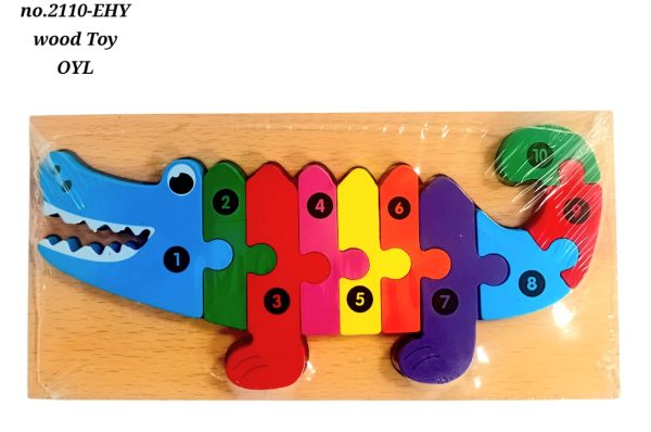 Wooden crocodile puzzle oyl