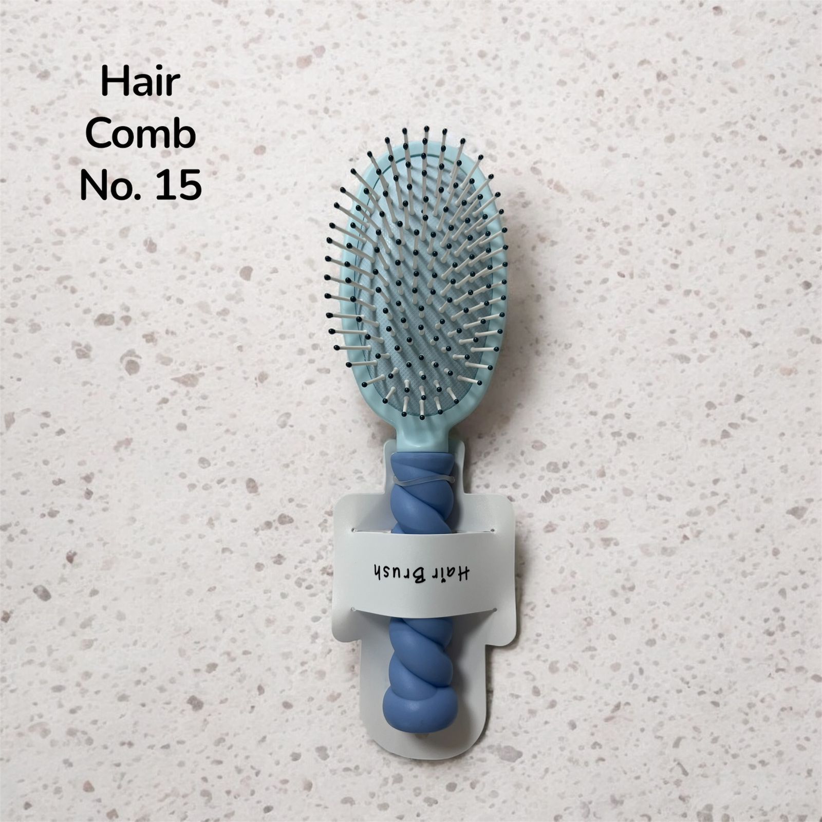 Light Blue Twisted Handle Hair Brush – Premium Detangling Hair Brush no 15